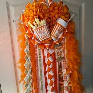 WHATAMUM Homecoming Mum Sash Pin or graduation lei custom made all colors themes